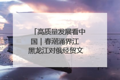 高质量发展看中国｜春潮涌界江 黑龙江对俄经贸文旅交流绿意盎然