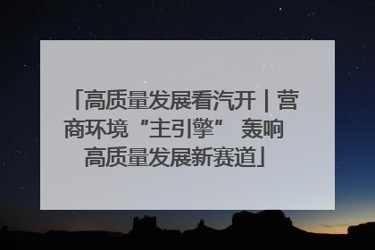 高质量发展看汽开｜营商环境“主引擎” 轰响高质量发展新赛道