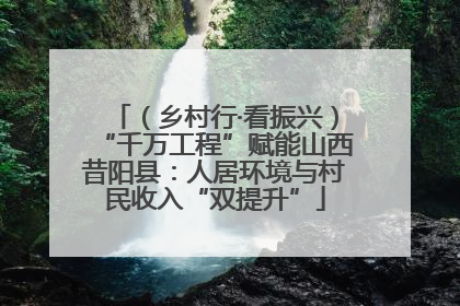 （乡村行·看振兴）“千万工程”赋能山西昔阳县：人居环境与村民收入“双提升”