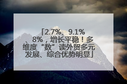 2.7%、9.1%、8%，增长平稳！多维度“数”读外贸多元发展、综合优势明显