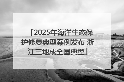 2025年海洋生态保护修复典型案例发布 浙江三地成全国典型