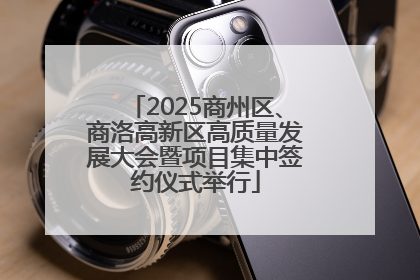 2025商州区、商洛高新区高质量发展大会暨项目集中签约仪式举行