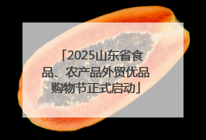 2025山东省食品、农产品外贸优品购物节正式启动
