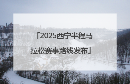 2025西宁半程马拉松赛事路线发布