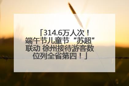314.6万人次！端午节儿童节“苏超”联动 徐州接待游客数位列全省第四！