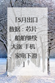 5月出口数据：芯片、船舶继续大涨 手机、家电下滑
